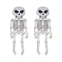 Decorazione di Halloween Palloncini Gonfiabili a Forma di Scheletro a Figura Intera Superficie Lucida Bianca e Nera per Festa di Halloween 1