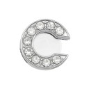 Decorazione in strass per crocs lettera C 2,5–3 cm decorazione in PVC argento per personalizzazione delle scarpe e creazione di iniziali 1