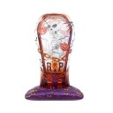 Decorazione Inflabile di Halloween Scheletro nella Bara Pallone Stante 123 x 82 x 46 cm con Catene e Scritta RIP Arancione Bianco e Viola 1