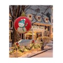 Decorazione natalizia gonfiabile 60 x 80 cm Palla gigante in PVC con pupazzo di neve Decorazione sospesa impermeabile per festività invernali e feste 2