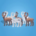 Decorazione natalizia renna 2 pz 2