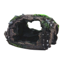 Decorazione per acquario Ceppo cavo Albero Casa per pesci Aspetto naturale Accessori per acquario Paesaggio subacqueo 6