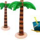 Decorazione per festa hawaiana palma gonfiabile PVC 44,5x90,5 cm Festa Estiva Tropicale Decorazione per Compleanno Giocattolo per Bambini Decorazione 2
