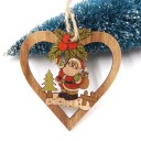 Decorazioni natalizie in legno 4 pezzi 3