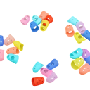 Dedal de silicona para dedo Tapas protectoras transpirables para tocar la guitarra o trabajar con una aguja Manga elástica Colores neutros 1 ud 4