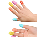 Dedal de silicone para dedos Capas protetoras respiráveis ao tocar guitarra ou trabalhar com agulha Manga elástica Cor neutra 1 unid 3