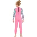 Déguisement de plongée en néoprène pour fille 2,5 mm à manches longues avec protection UV pour les sports nautiques rose 2