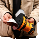 DEKO 320W Orbital Sander 14000 RPM with Dust Extraction Electric Yellow Black for Wood Sanding and DIY 2