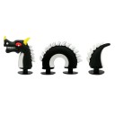 Dekorace na crocsy 3D čínský drak 3 díly PVC efekt prolézání botou ozdoba do crocs obuvi originální doplněk výrazný design 5