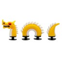 Dekorace na crocsy 3D čínský drak 3 díly PVC efekt prolézání botou ozdoba do crocs obuvi originální doplněk výrazný design 6