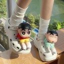 Dekorace na obuv 2–3 cm Postavička s překvapeným výrazem PVC ozdoba pro crocsy batoh nebo náramek Odnímatelný doplněk 3