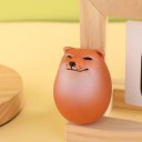 Dekoracja Shiba Inu z jajkiem z PVC 4,5×6 cm zabawna figurka antystresowa z realistycznymi szczegółami 6