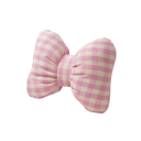 Dekorační polštářek ve tvaru mašle kostkovaný textilní s lemováním designový doplněk na sedačku postel obývací pokoj 4