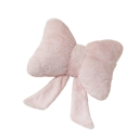 Dekorační polštářek ve tvaru mašle s dlouhými stuhami 41×31 cm plyšový výplň PP bavlna designový doplněk na sedačku 4