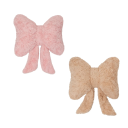 Dekorační polštářek ve tvaru mašle s dlouhými stuhami plyšový měkký strukturovaný designový doplněk na sedačku postel 1