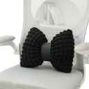 Dekorační polštářek ve tvaru mašle strukturovaný textilní s reliéfním povrchem designový doplněk na sedačku postel 4