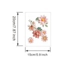 Dekorační samolepka květiny 20 x 15 cm Jemná květinová nálepka na stěny a nábytek Snadná aplikace Ozdobná dekorace do interiéru 2