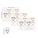 Dekorační samolepky ve tvaru srdce  Sada 36 ks 3 listy po 12 nálepkách Ozdobné samolepky na výzdobu a kreativní tvoření 3