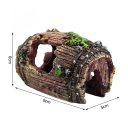 Dekoration für das Aquarium Hohler Baumstamm Aquariumshaus Versteck für Fische Natürlicher Look Zubehör für das Aquarium Unterwasserlandschaft 3