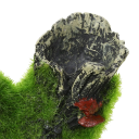 Dekoration till akvarium 16 x 10 x 7 cm Grotthem med konstgjord mossa Gömställe för fiskar Harts Säkra akvarietillbehör 5