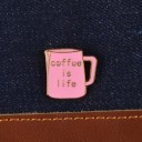 Dekorativ broche med kaffemotiv 18