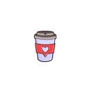 Dekorativ broche med kaffemotiv 8
