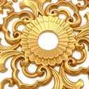 Dekorativ gylden ornament 3