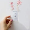 Dekorativ klistermærke blomster 20 x 15 cm Nem anvendelse Dekorativt klistermærke til vægge og glatte overflader Delikat blomsterdekoration 1