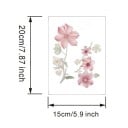 Dekorativ klistermærke blomster 20 x 15 cm Nem anvendelse Dekorativt klistermærke til vægge og glatte overflader Delikat blomsterdekoration 3