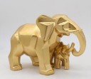 Dekorativ statue af en elefant og en babyelefant 7