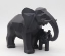 Dekorativ statue af en elefant og en babyelefant 5