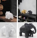 Dekorativ statue af en elefant og en babyelefant 2