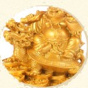 Dekorativ statue af en latterlig Buddha 3