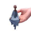 Dekorativ statue af en siddende munk 6