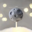 Dekorativ tårtdekoration i form av en planet. Färgglad rymddekoration av latex med valfritt motiv. 2