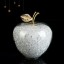 Dekoratív üveg alma kristályokkal 7