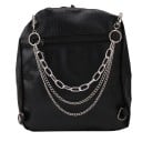 Dekorativer Kettenriemen für Handtaschen dreifach mit großem Kettenelement 30 / 35 / 40 cm Metalllegierung Silberner dekorativer Riemen 2