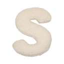Dekorativkudde bokstav 40 × 35 × 10 cm Beige lammplyschkudde med fyllning Kudden till barnrummet 20