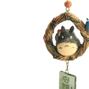 Dekoratívna zvonkohra Totoro dĺžka 38 cm Závesná figúrka 8 cm Japonská veterná dekorácia Živica medené prvky plast Okenná a záhradná ozdoba 2
