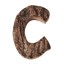 Dekoratívne drevené písmeno C475 8