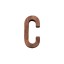 Dekoratívne drevené písmeno C510 5