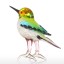 Dekoratívne sklenený vtáčik C572 4