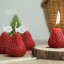 Dekoratívne vonné sviečky jahody 4 ks 2