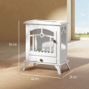 Dekorativní bioetanolový krb bílý ve stylu kamen s nožičkami 45 x 28 x 54 cm ocel a nerez výkon 7000 BTU pro prostory 20-25 m² 2