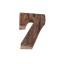 Dekorativní dřevěné číslice C474 7