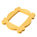 Dekorativní rámeček Přátelé 25,5 x 20,5 x 1,5 cm dřevo žlutý stylový rámeček dekorace do bytu oživení interiéru 2