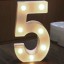 Dekorativní svítící číslice 5