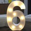 Dekorativní svítící číslice 6