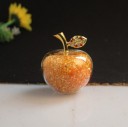 Dekorativt glasäpple med kristaller 12