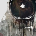 Dekorativt maleri af en astronaut på lærred 2